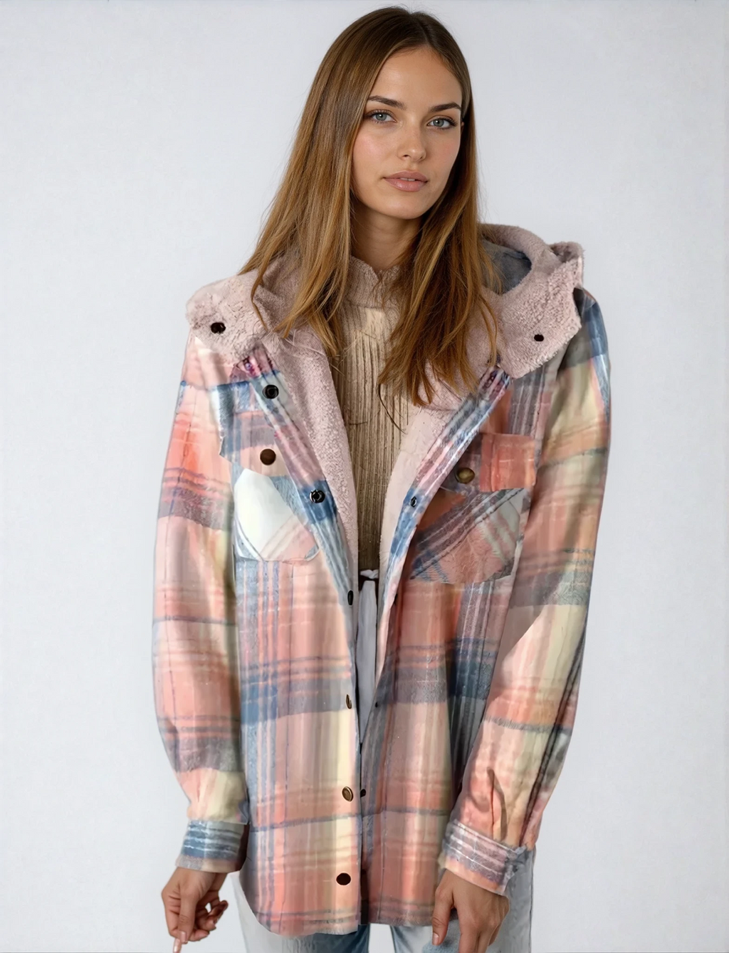 Teddy Lined Flannel Shacket